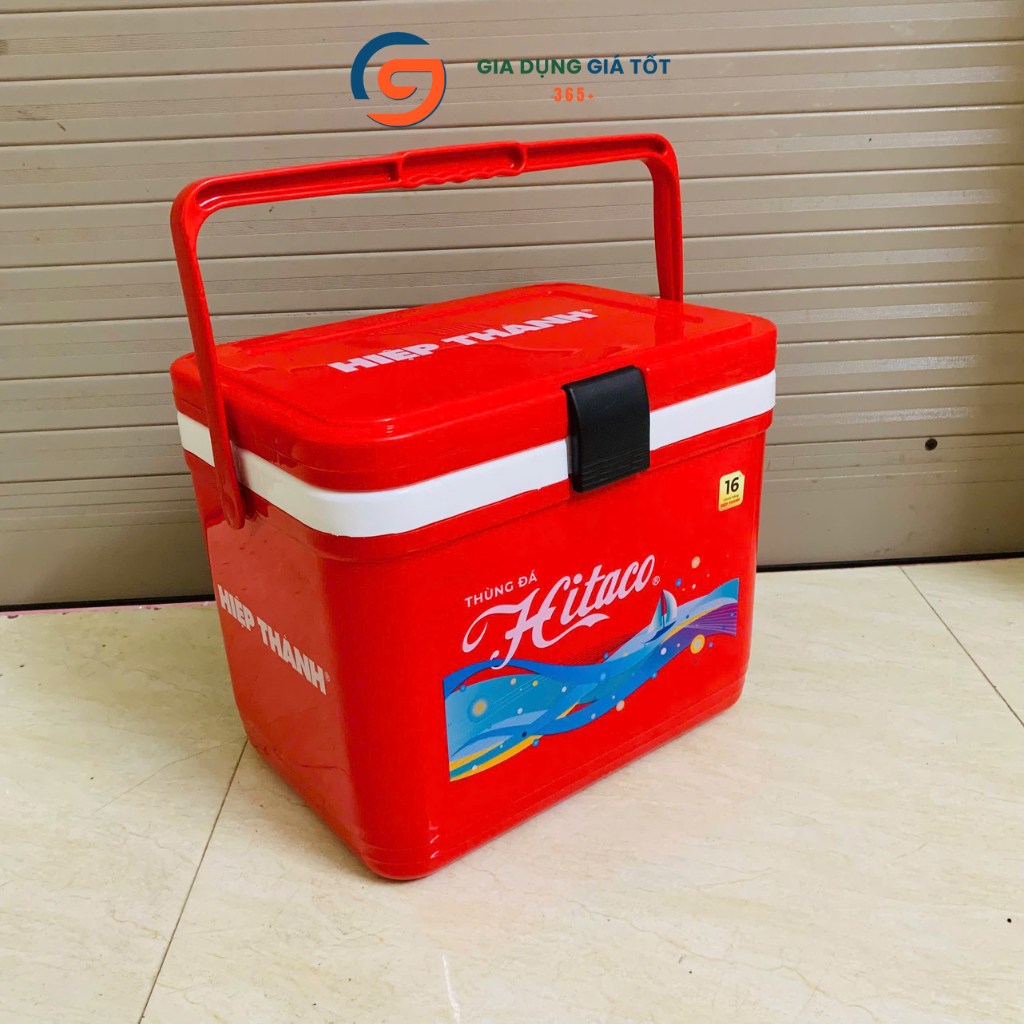 Thùng đá 16L Hitaco nhựa Hiệp Thành, hộp đựng đá giữ nhiệt 20 đến 48 giờ, có quai xách tiện lợi
