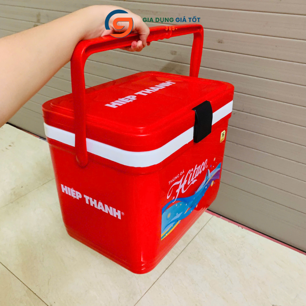 Thùng đá 16L Hitaco nhựa Hiệp Thành, hộp đựng đá giữ nhiệt 20 đến 48 giờ, có quai xách tiện lợi