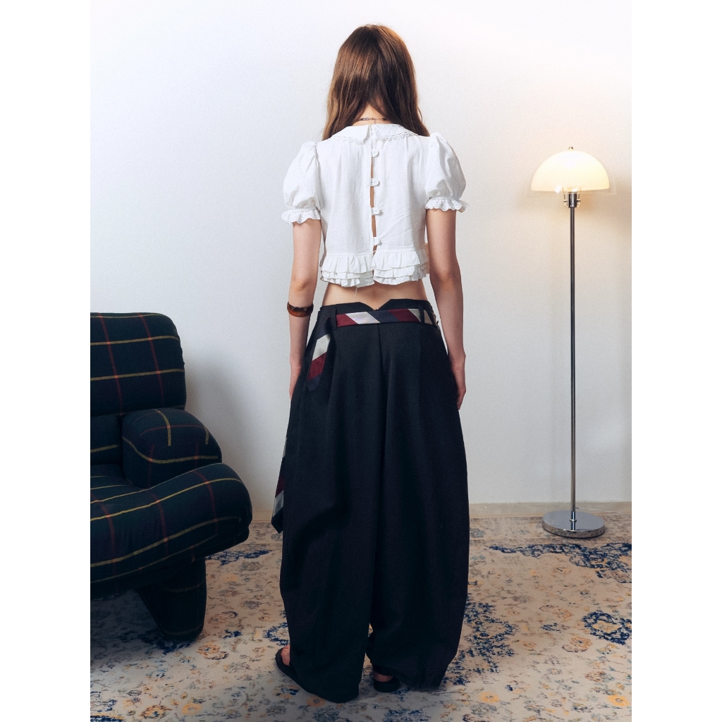 Lasso trousers - Remmus | Quần tây ống rộng vải twill dày dặn mềm mát cho nữ
