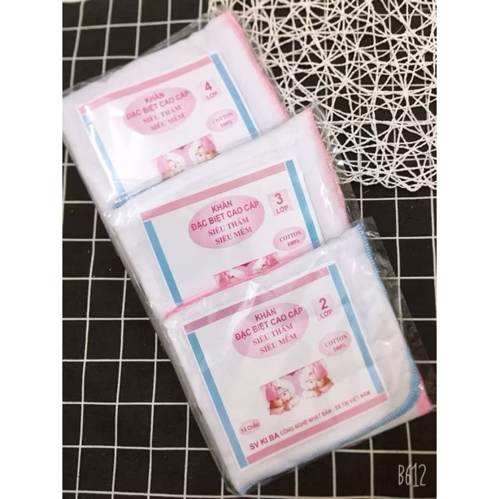 (SỈ 2 GÓI) khăn xô sữa Kiba siêu thấm, siêu mềm hàng 2 lớp, 3 lớp, 4 lớp