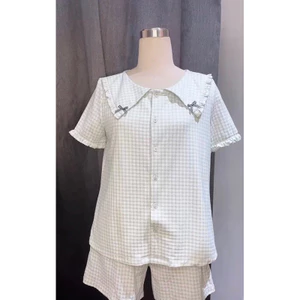 Đồ bộ mặc nhà chất liệu cotton họa tiết kẻ caro 432