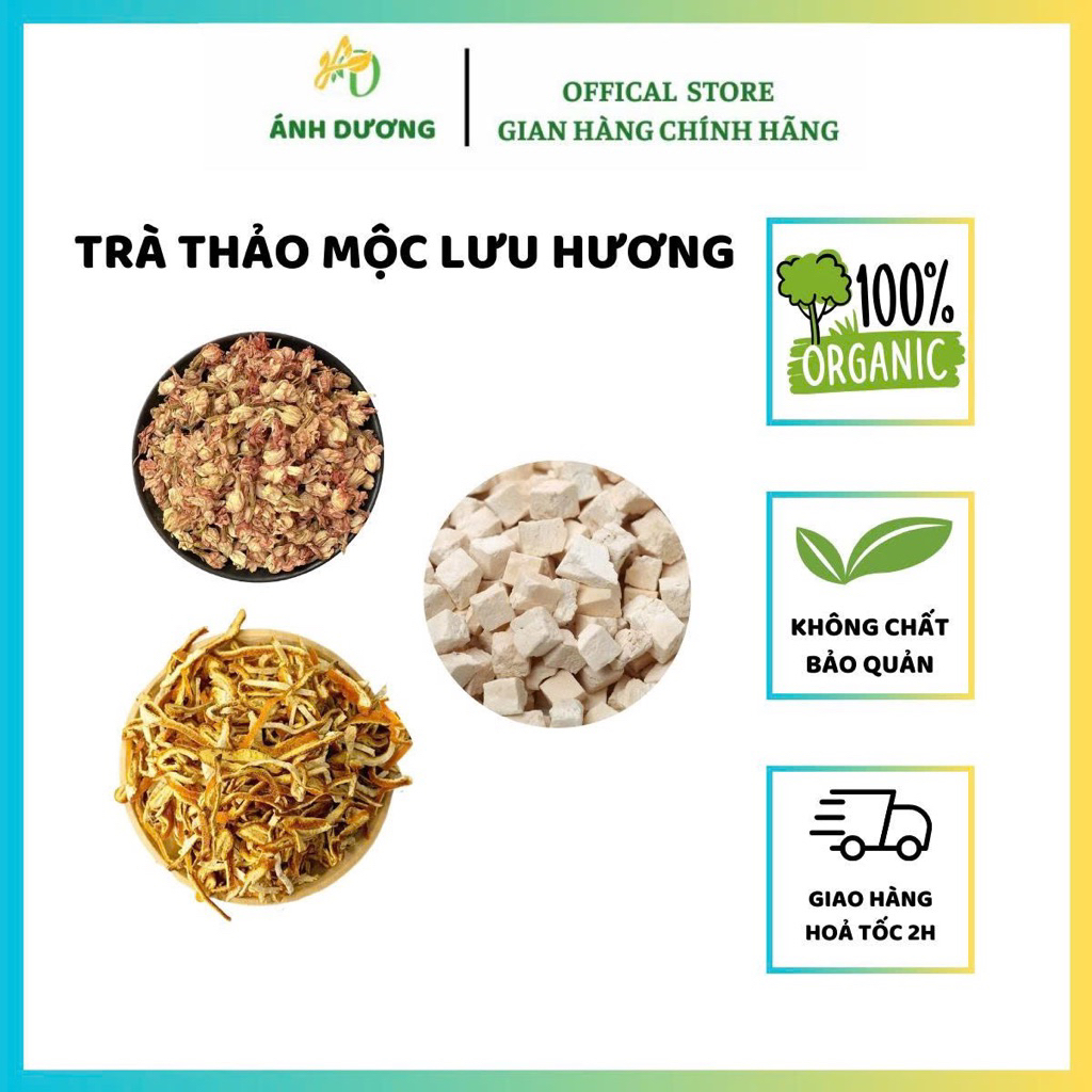 Set Trà | Trà Thảo Mộc Lưu Hương Thơm Cơ Thể Gồm Trần Bì, Bạch Linh, Hoa Nhài