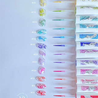 Set cồn loang Qingyou - set 12 màu cồn cọ nét cao cấp đầy đủ các tông QingYou chính hãng