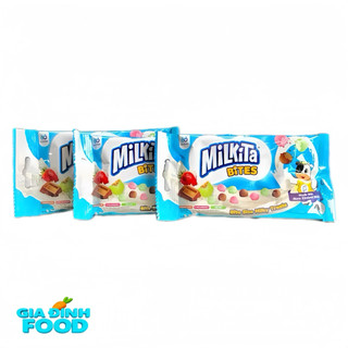 Kẹo Sữa Mềm Milkita Bites Vị (Sôcôla, Dâu, Dưa Lưới)