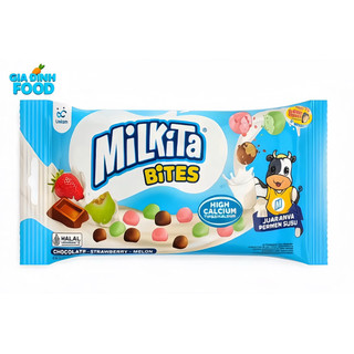 Kẹo Sữa Mềm Milkita Bites Vị (Sôcôla, Dâu, Dưa Lưới)