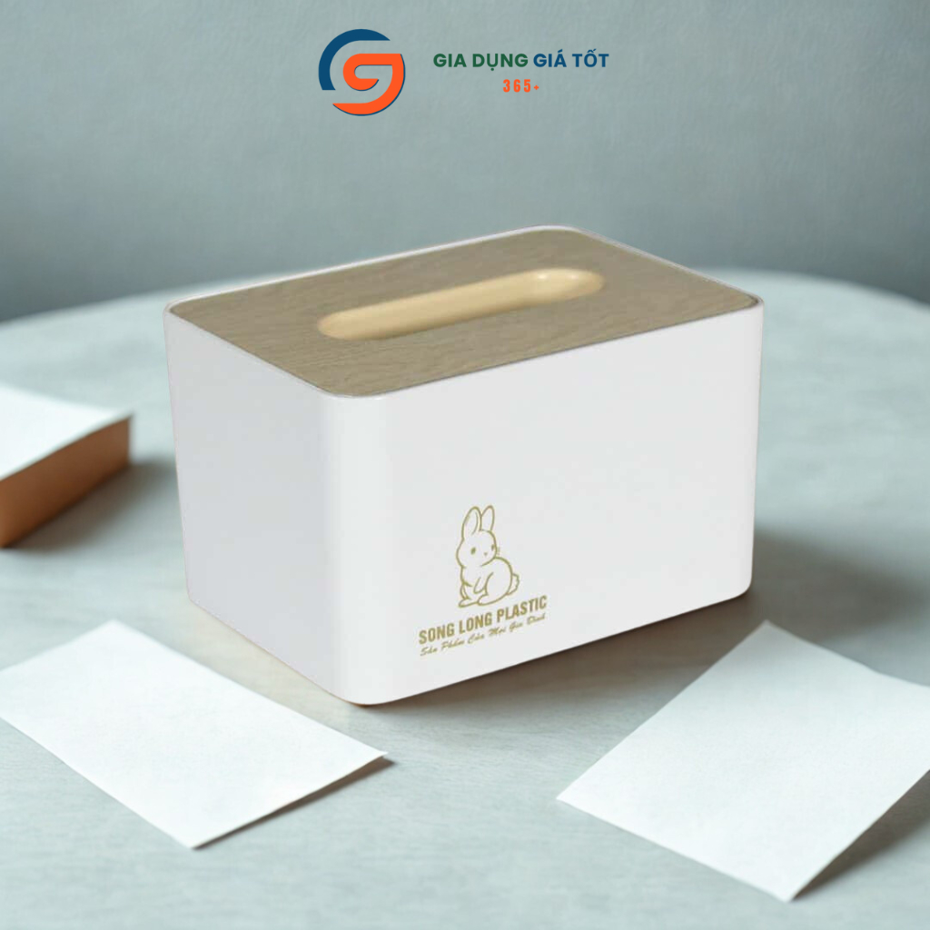 Hộp đựng khăn giấy Song Long chữ nhật, hộp đựng giấy ăn bàn ăn, phòng khách, văn phòng tiện dụng
