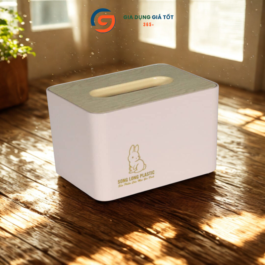 Hộp đựng khăn giấy Song Long chữ nhật, hộp đựng giấy ăn bàn ăn, phòng khách, văn phòng tiện dụng