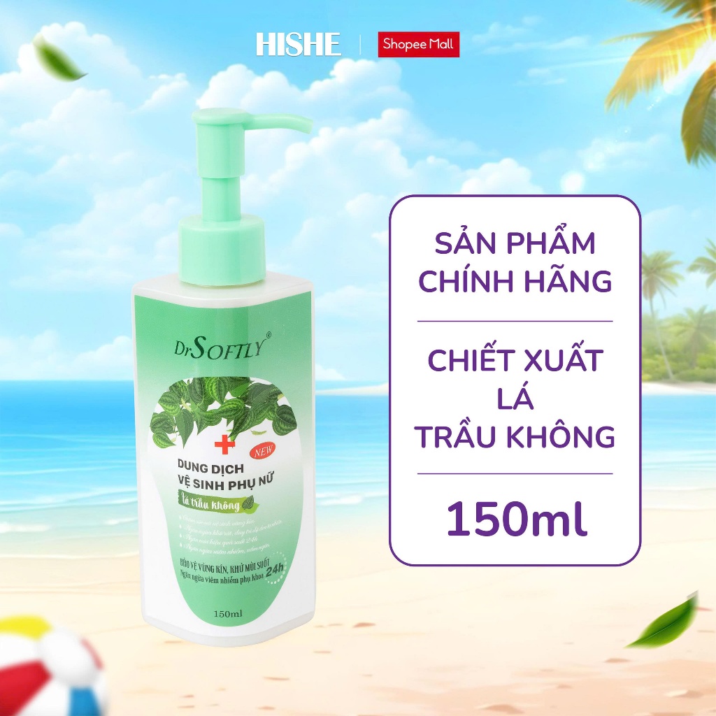[ Tặng 1 gói BVS ] Dung dịch vệ sinh phụ nữ DrSoftly 150ml – Lá trầu không kháng khuẩn, sạch thoáng