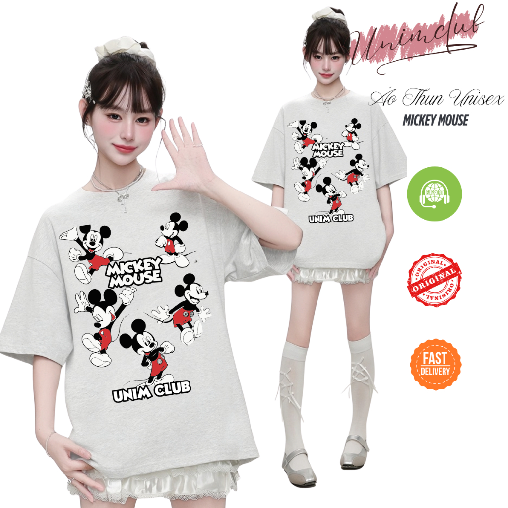 [VẢI 250 GSM] Áo Thun Mickey Ft Donal Unim Store Cotton Cao Cấp Dày Dặn Thấm Hút Mồ Hôi Form Rộng Unisex