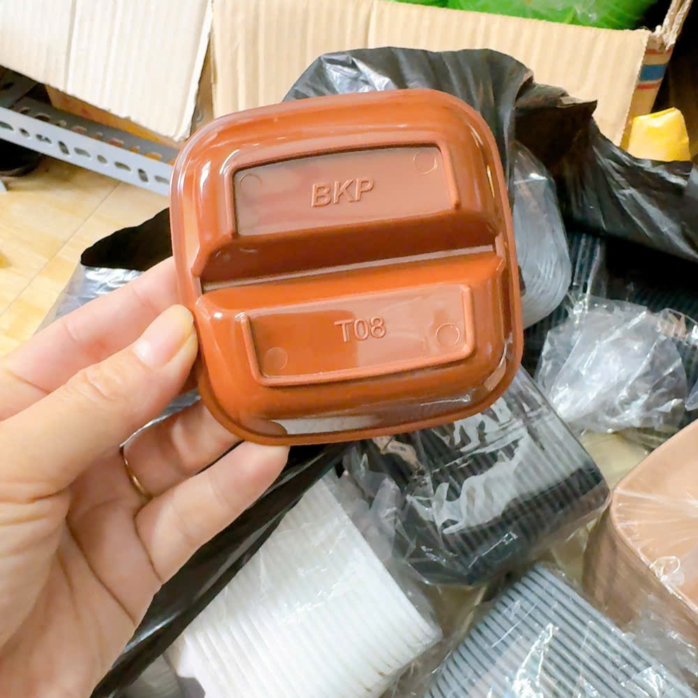 COMBO 10 chén đựng nước chấm 2 ngăn nhiều màu -  chén nhựa đựng nước chấm BKP nhiều màu