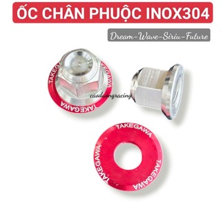 Ốc chân phuộc inox 304kèm long đền đỏ, gắn cho xe Wave, Sirius, Dream, Cub, Future 10li Thái thông dụng phụ tùng xe máy