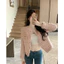 Áo Khoác Dạ Tweed cardigan Cổ Tròn Dáng crotop thiết kế túi giả dáng lửng cho nữ hàng QCCC-TD151