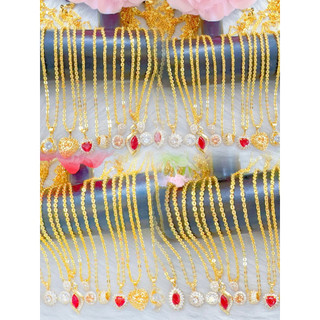 Các mẫu dây chuyền trang sức mạ vàng 18 ca dây chuyền 2 chỉ kèm mặt cao cấp hàng titan có dập ký hiệu 18 ca