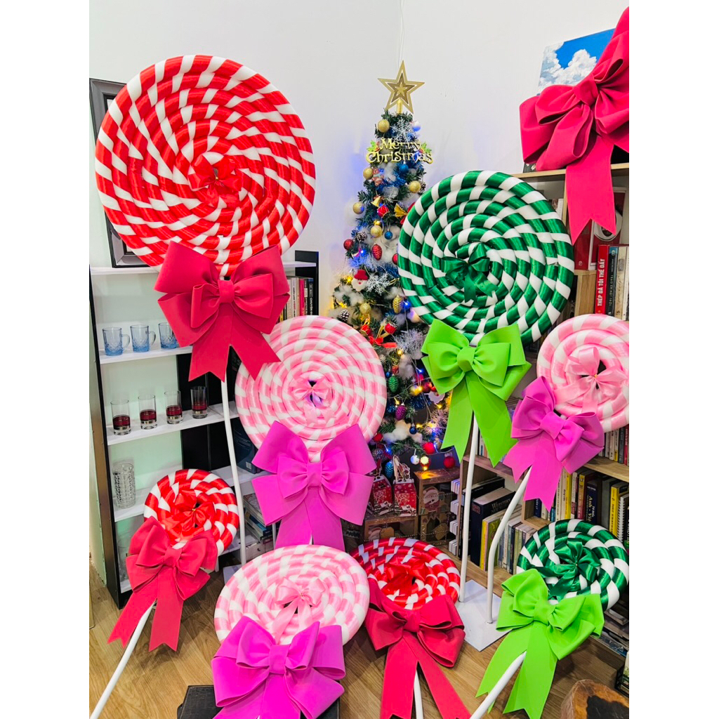 Kẹo Lolipop khổng lồ trang trí giáng sinh Noel