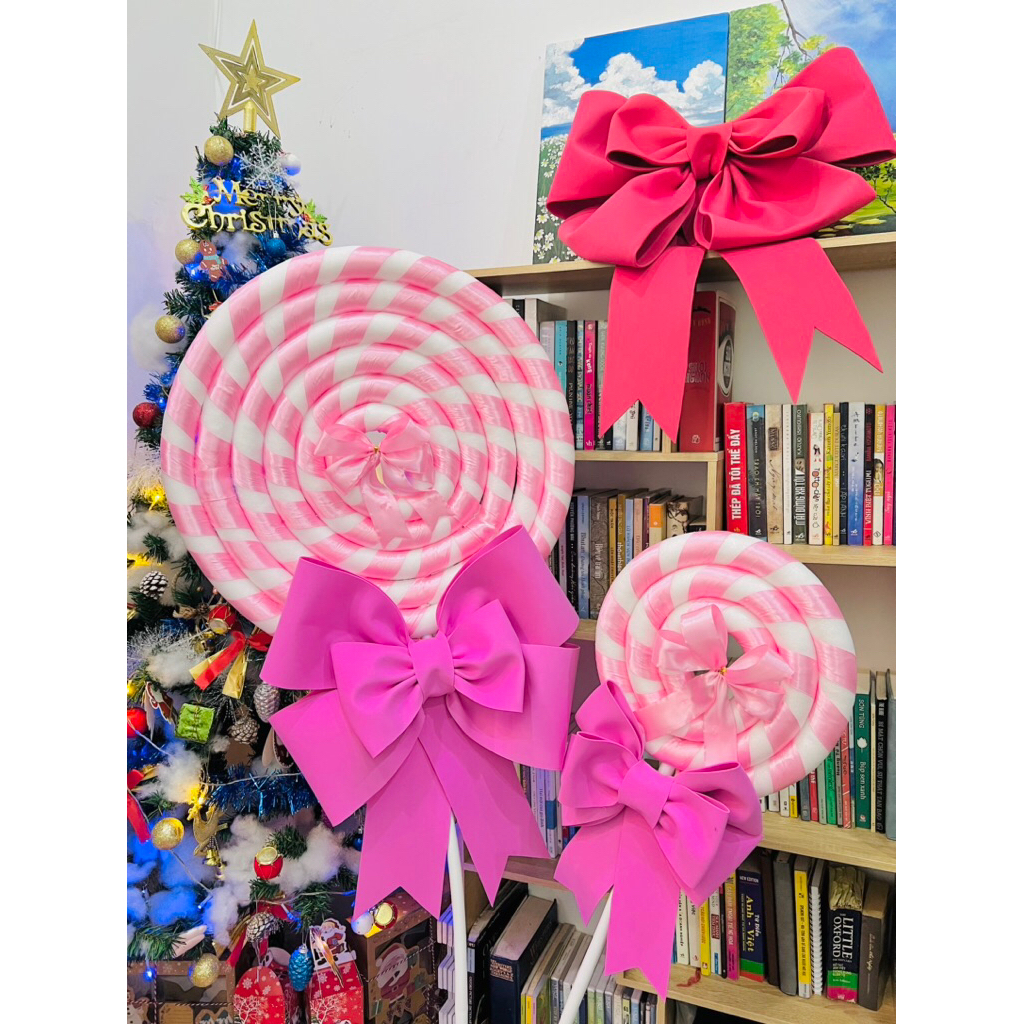 Kẹo Lolipop khổng lồ trang trí giáng sinh Noel