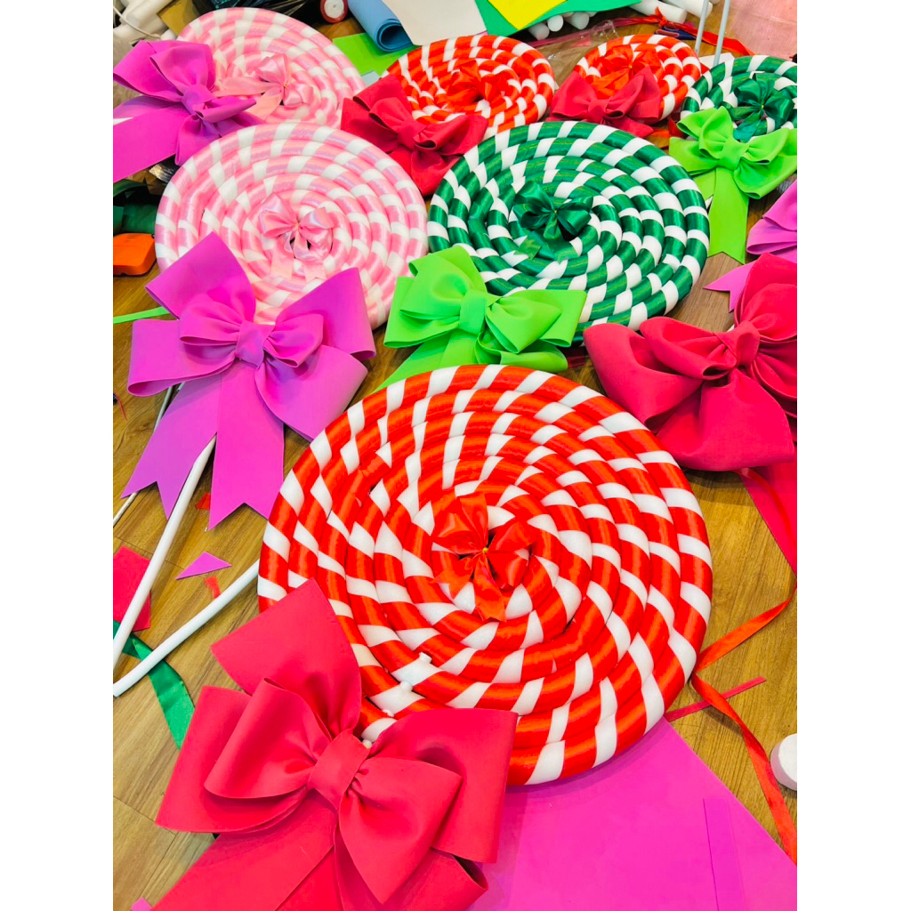 Kẹo Lolipop khổng lồ trang trí giáng sinh Noel