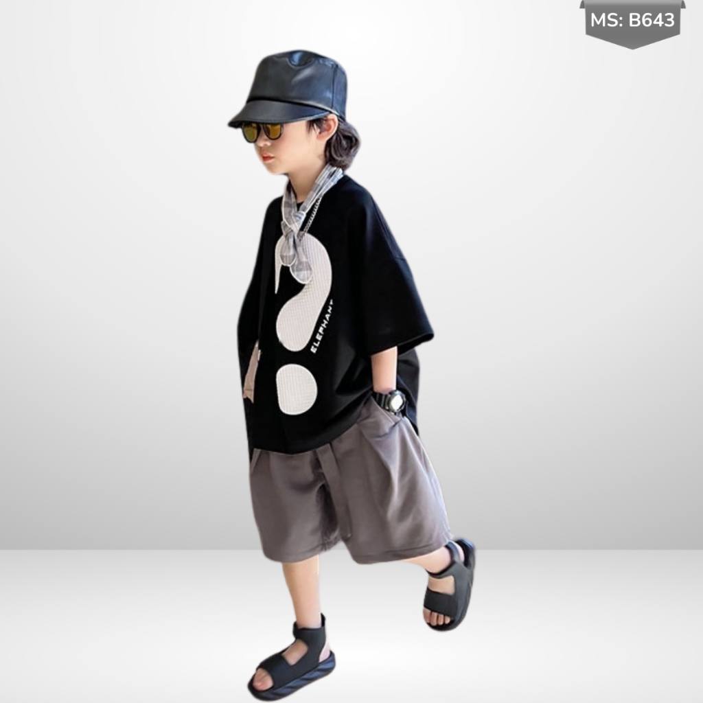 Áo Thun Ngắn Tay Mùa Hè Cho Bé Trai, Bé Gái In Hình Năng Động, Cổ Tròn B643 | JJ Kids Fashion