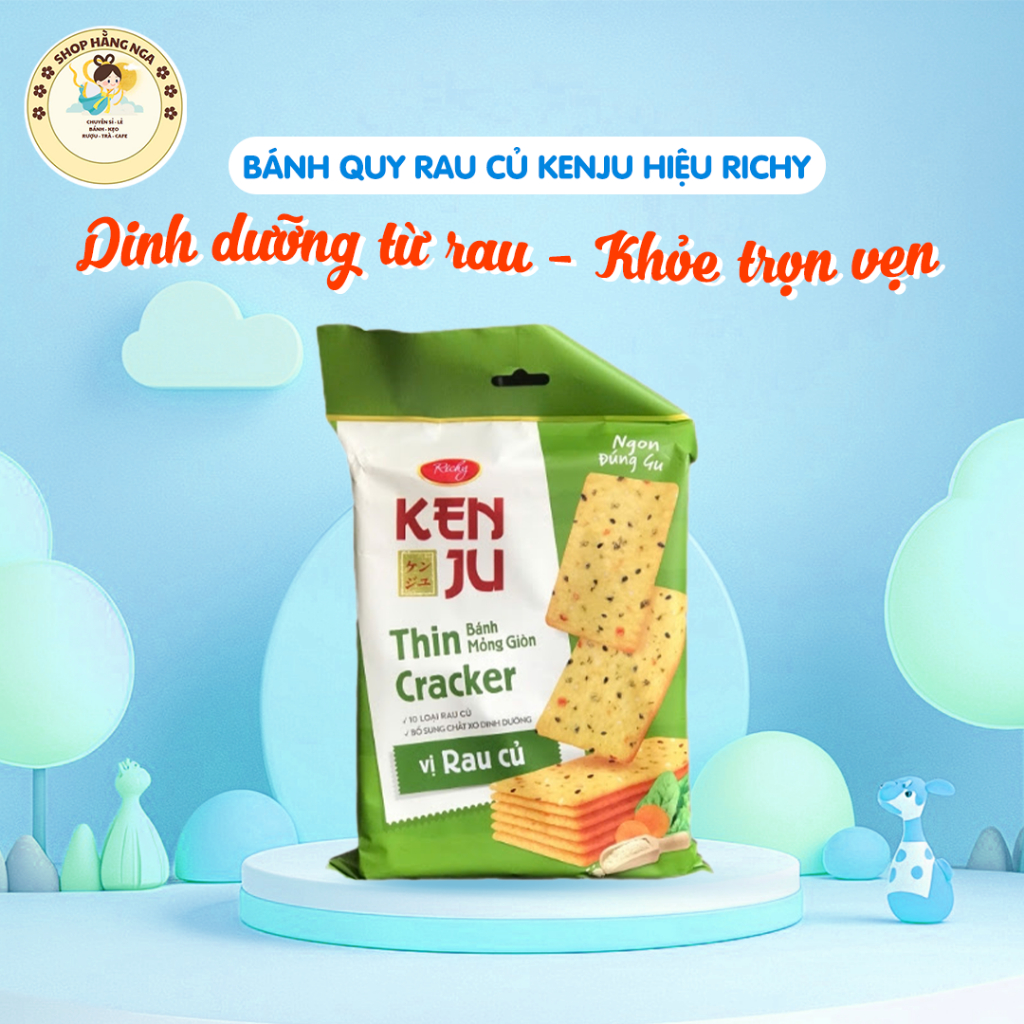 Bánh Quy Rau Củ Richy Kenju 192g/16 gói và Hộp Giấy Kenju Tôm 360g ...