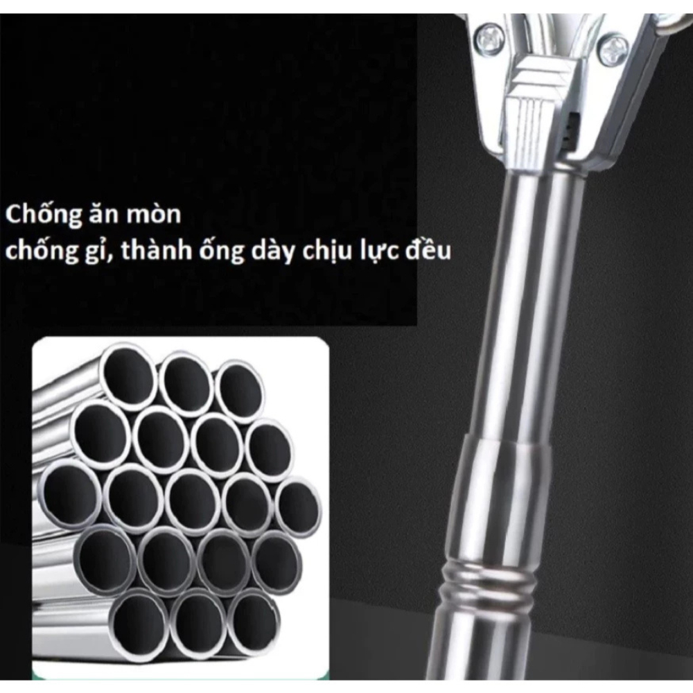 Gậy Vợt Inox Vớt Cá, Vớt Bèo, Lưới Dù Siêu Bền – Khung Tam Giác Liền Lưới, Cán Rút 1.8m – 3m