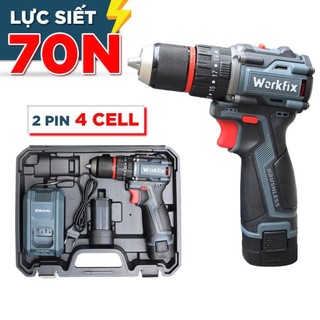 Máy Khoan Workfix WF-ID1613BL 13mm, 3 cell Auto Lock Không Chổi Than Đầu Cặp 13mm