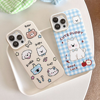 Ốp Lưng iPhone TPU Hoạ Tiết Da Mềm Cute Puppy Chống Sốc, Chống Bẩn Cao Cấp - iP X/XS/11/12/13/14/15/16/17/Plus/Pro/Max