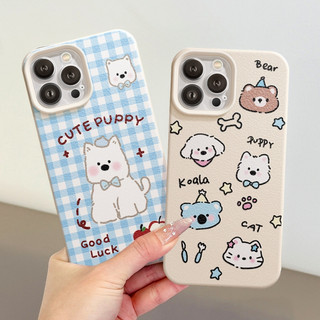 Ốp Lưng iPhone TPU Hoạ Tiết Da Mềm Cute Puppy Chống Sốc, Chống Bẩn Cao Cấp - iP X/XS/11/12/13/14/15/16/17/Plus/Pro/Max
