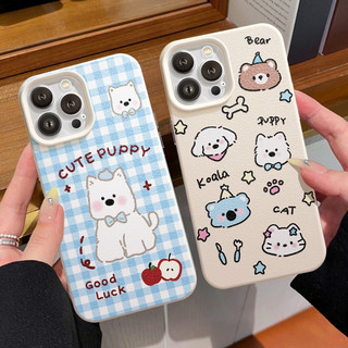 Ốp Lưng iPhone TPU Hoạ Tiết Da Mềm Cute Puppy Chống Sốc, Chống Bẩn Cao Cấp - iP X/XS/11/12/13/14/15/16/17/Plus/Pro/Max