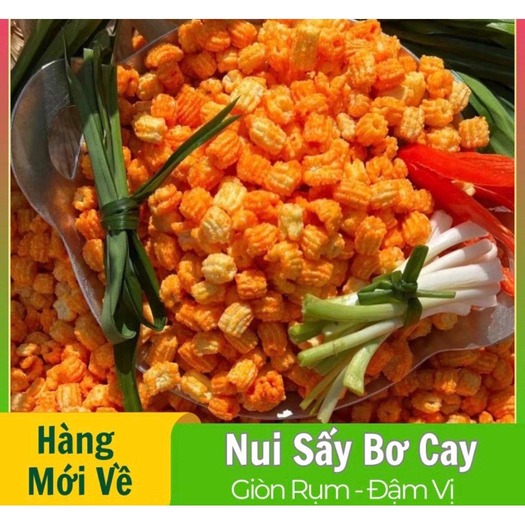 Nui sấy gạo lứt vị rong biển , vị hành , nui sấy giòn vị bơ cay . Đồ ăn vặt Minh Nhi