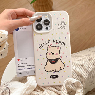 Ốp Lưng iPhone TPU Hoạ Tiết Da Mềm Hello Puppy Chống Sốc, Chống Bẩn Cao Cấp - iP X/XS/11/12/13/14/15/16/17/Plus/Pro/Max