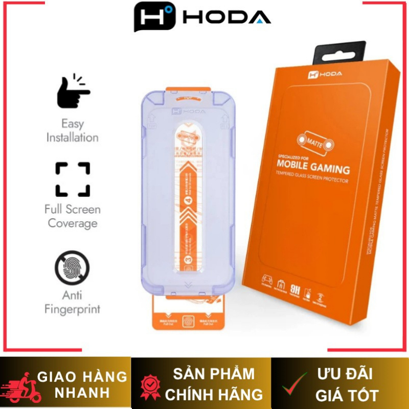 Cường Lực 2.5D Hoda Chống Vân Tay Màn Hình Nhám Mờ Chống Bám Bẩn Có Khung cho iP 17/16/15/14 Series