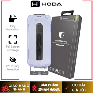 Cường Lực 2.5D Chống Nhìn Trộm HODA Bảo Vệ Sự Riêng Tư Có Khung Trợ Dán cho iP 17/16/ 15/14 Series