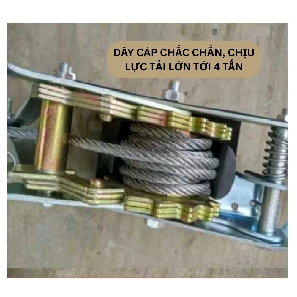Pa Lăng Cáp Kéo Tay,Tời Kéo Căng Cáp Thế Hệ  1 Tấn – 4 Tấn, Tay Đòn Dài Nâng Hạ Hàng Hóa
