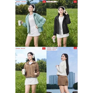 Áo khoác thô gió nữ SoftLight CARDINA lót lưới 2 lớp dài tay 5GNF01+ 5GNF02 + 5GNF03