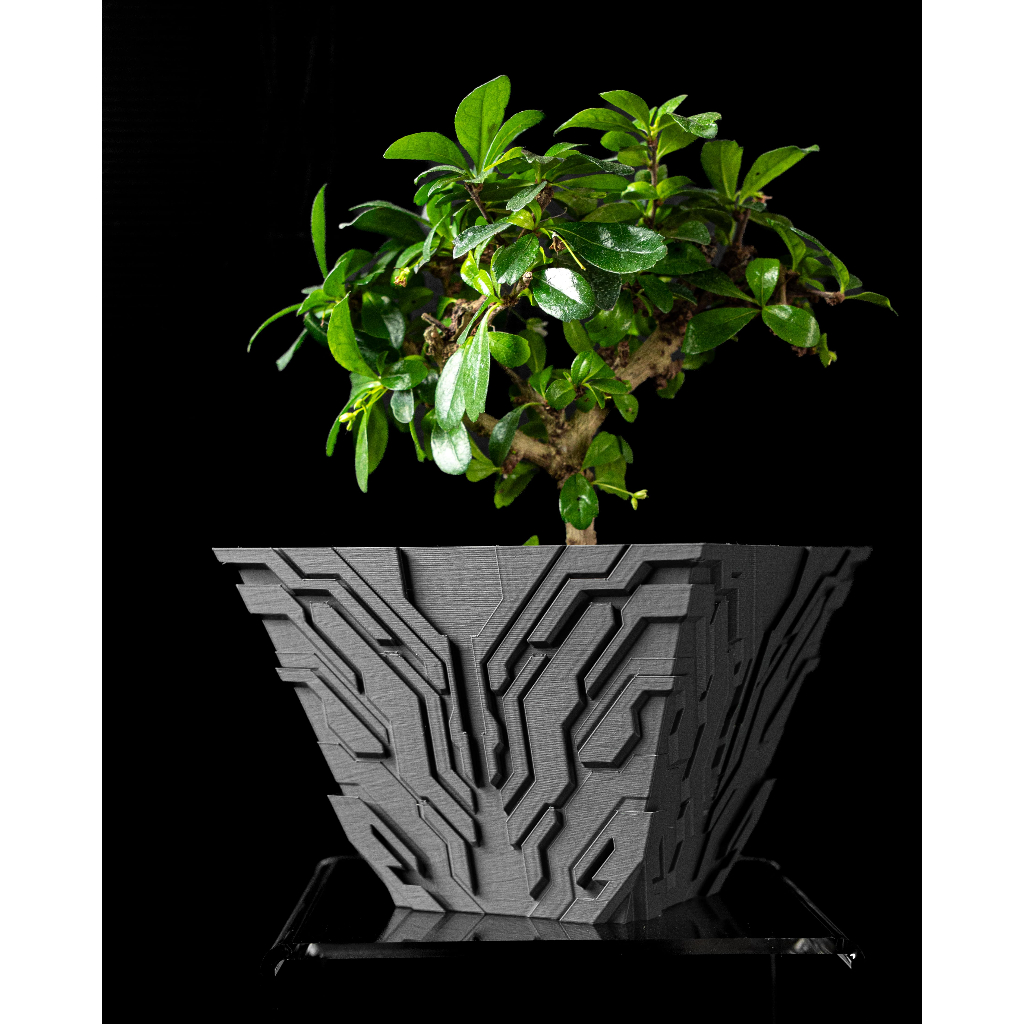 Chậu cây trang trí, tặng kèm nametag (quà tặng) - Mẫu Uplink - ArtPrint3D