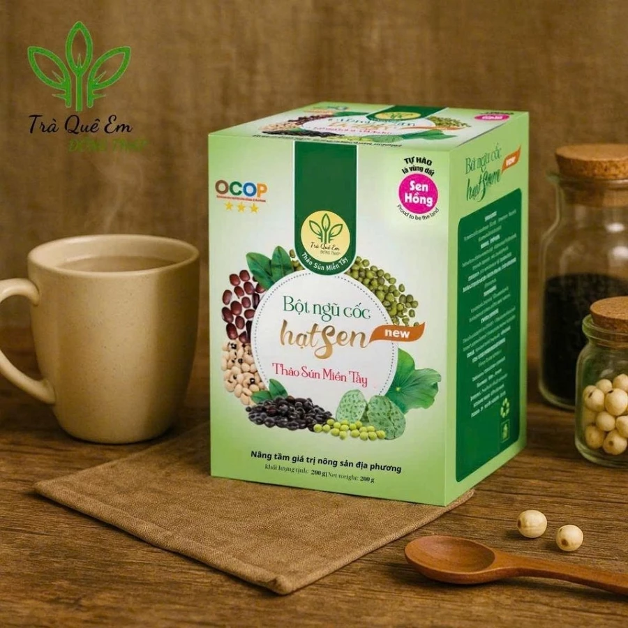 BỘT NGŨ CỐC HẠT SEN THẢO SÚN MIỀN TÂY ( HỘP 200gr )