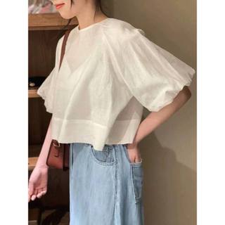 𝗠𝗼𝗿𝗶 𝗟𝗶𝗻𝗲𝗻  A02 - |LY LINEN| - Áo linen thắt nơ sau lưng