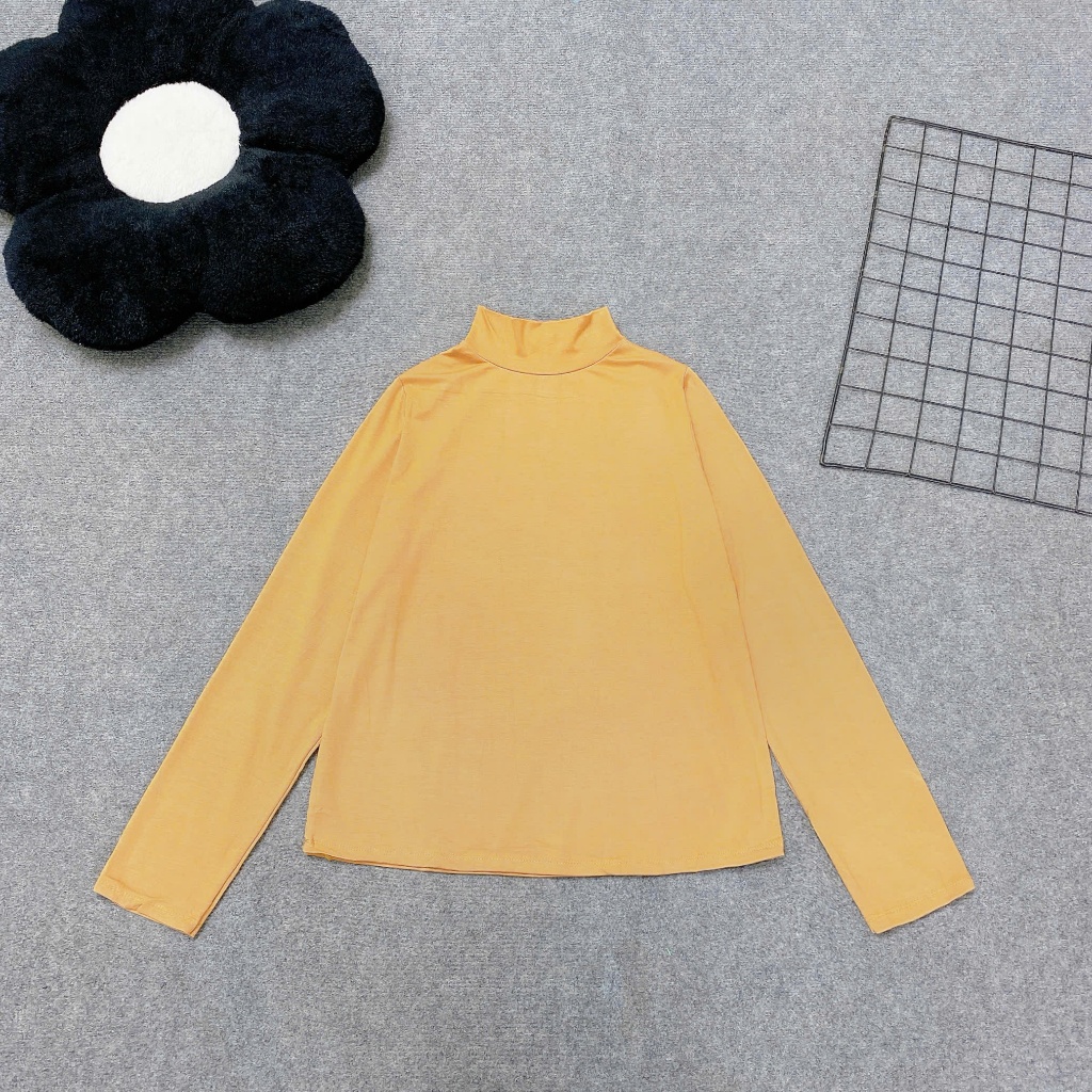 Bigsize (58kg đến 95kg)Áo thun Cổ Lọ Tay Dài Áo Thun Giữ Nhiệt Chất Cotton Lạnh Cao Cấp A331