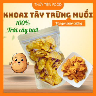 THUYTIENFOOD Snack Khoai Tây Trứng Muối – Hũ 200gr – Ăn Vặt Giòn Tan Béo Bùi – Vị Trứng Muối Mặn Mà