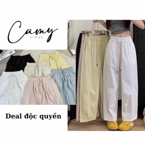 Quần BAGGY Thụng Chất Gió Kaki Cho Nữ Mặc Hè Nhà CAMYY.STORE