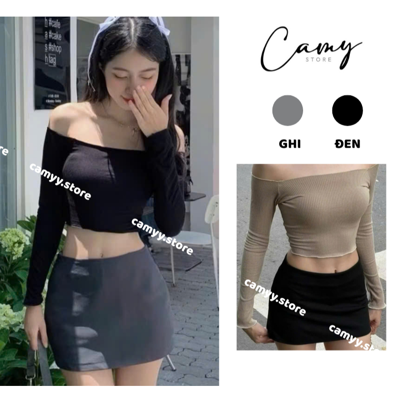 (DEAL MỞ BÁN) Chân Váy Ngắn Chữ A Ôm Dáng Chất Liệu Co Giãn Mềm Mại Cho Nữ Nhà CAMYY.STORE