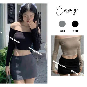 Chân Váy Ngắn Chữ A Ôm Dáng Chất Liệu Co Giãn Mềm Mại Cho Nữ Nhà CAMYY.STORE