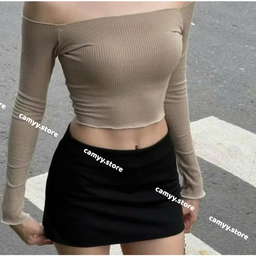 (DEAL MỞ BÁN) Chân Váy Ngắn Chữ A Ôm Dáng Chất Liệu Co Giãn Mềm Mại Cho Nữ Nhà CAMYY.STORE
