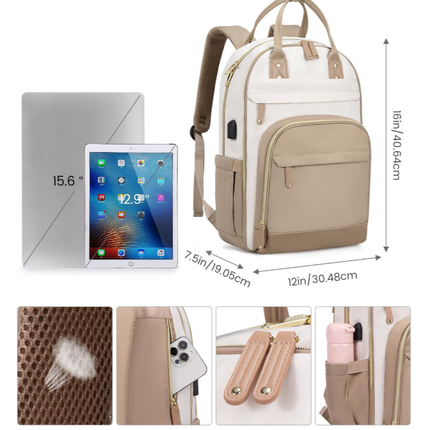 Balo laptop thời trang nam nữ chống nước nhẹ thiết kế nhiều ngăn tiện lợi đi học đi làm B48