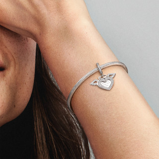 Charm Bạc Trái Tim Và Đôi Cánh Thiên Thần