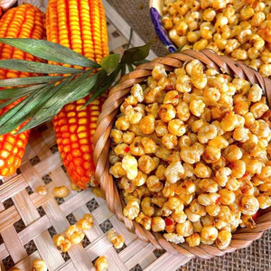 Bắp rang sấy mắm tỏi giòn ngon , bắp nếp rang mắm tỏi , Ngô nếp sấy giòn cay