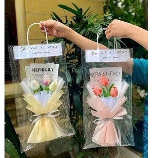Bó Hoa Tulip 1 bông, 3 bông, 5 bông Tặng Người Thương Dịp 14/2, 20/10, sinh nhật, Valentine (Maya Flower)