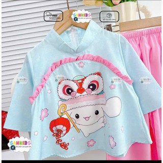 Bộ bà ba bé gái chất lụa cho bé mặc tết,chơi trung thu sz 10-30kg 4 màu xinh xắn