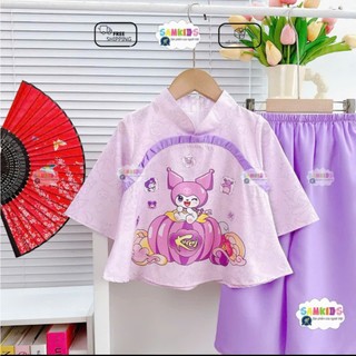 Bộ bà ba bé gái chất lụa cho bé mặc tết,chơi trung thu sz 10-30kg 4 màu xinh xắn