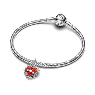 Charm Treo Trái Tim Đỏ Và Mũi Tên Xoay Trung Tâm