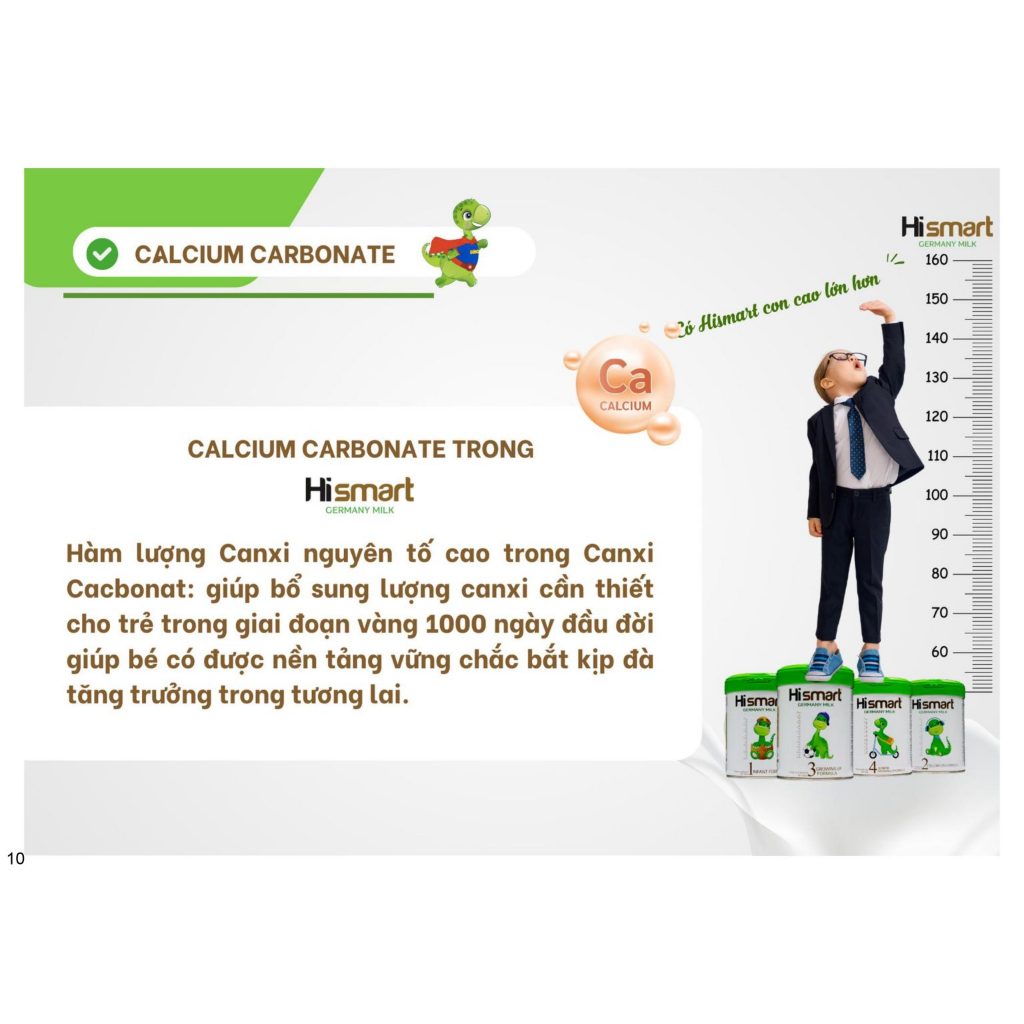 Sữa bột Hismart GerMany Milk Số 1,2,3,4 (800g)-Giúp bé Phát triển trí não,Chiều cao,Tăng cân Nhập khẩu nguyên lon từ Đức